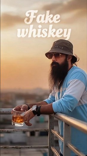 🥃 Fake Whiskey Drinking Again: My Newest Cinematic Creation! #cinematic #newcreation