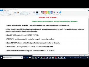 #F5 Web Application Firewall Interview Questions and Answers