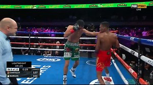 7.5K views · 60 reactions | Burgos catches Castillo with a left hook while on the move and off balance. Who do you have up through 8RDs? #CastilloBurgos #PBConFOX | Premier Boxing Champions | Facebook
