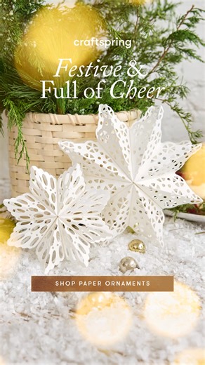 Add charm to any holiday setting with our paper ornaments. Fun, festive, and easily folds away once the season’s done. | Craftspring | Facebook