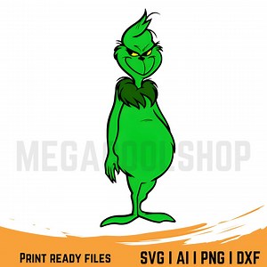 Grinch Svg Png Pdf Eps Dxf and AI Files | Vector Grinch | Instant Download - Etsy