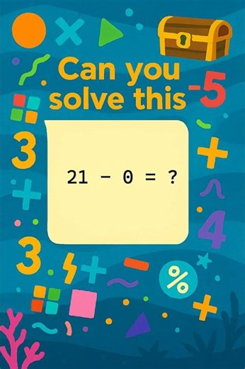 Fun Subtraction Puzzle for Kids! 21 - 0 = ?