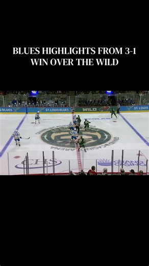 @St. Louis Blues game highlights from 3-1 win over the Wild. #hockey #fyp #stlblues #stlblueshockey #blueshockey