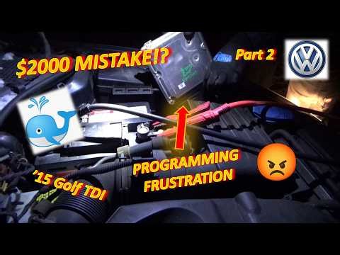 (Pt 2) $2000 MISTAKE?! ('15 VW TDI: EBAY ECM After Jump BACKWARDS??)