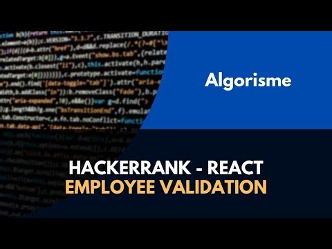 Hacker Rank - React - Employee Validation