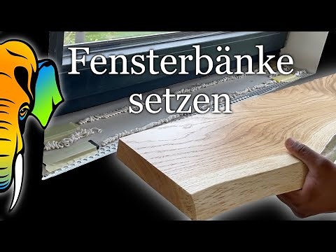 Setzen der Fensterbänke mit Montagekleber | Rundgang durchs Haus (Fensterbänke Teil 12)