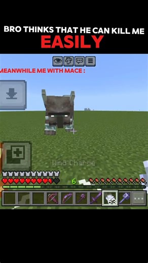 Minecraft mace 🔥 #crazy #lyricvideo