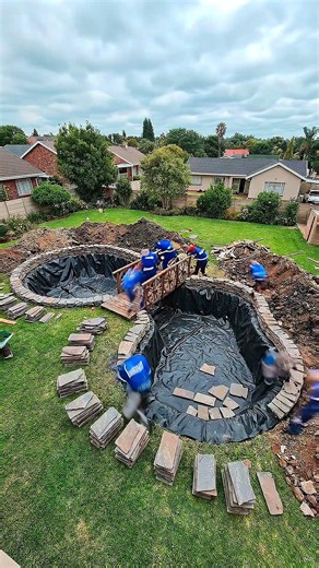 I Built a DREAM Backyard Koi Pond from Scratch! 🤯 (Satisfying Timelapse) #shorts