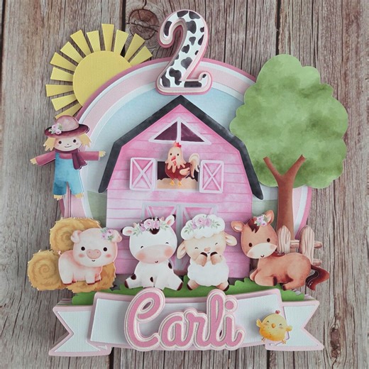 Farm Animals Cake Topper Farm Animals Party Granja Cake Topper - Etsy