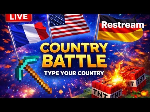 🔴 LIVE 🌍 Type Your Country in Chat | Minecraft TNT Arena 💥