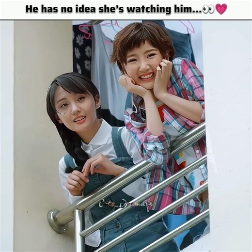 She's secretly watching him👀💗 | Love O2O #cute_drama