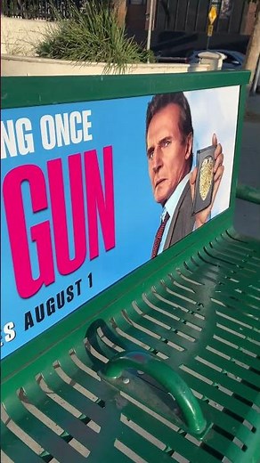 The Naked Gun Bus Stop Bench Advertising