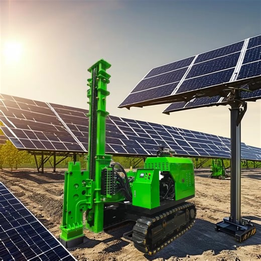 The New-generation Intelligent Photovoltaic Pile Foundation Equipment Is Equipped with a Crawler-type Solar Pile Driver