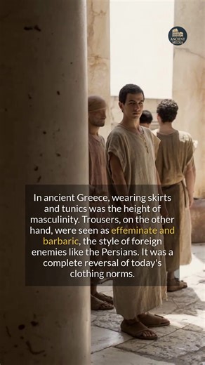 In ancient Greece real men wore tunics not trousers. | Ancient Media