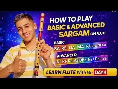 How to Play Basic & Advanced Sargam on Flute 🪈 | Step by step