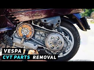 Vespa LX CVT Cover / Parts Removal (variator, clutch, drive belt, rollers) | Mitch's Scooter Stuff
