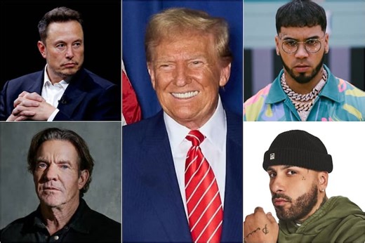 Los famosos que apoyan a Trump en las elecciones de EE.UU. 2024: de Elon Musk a Nicky Jam