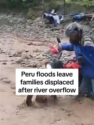 Heavy rains caused river overflow in Peru's Junin region, flooding various homes and leaving dozens of families displaced, according to local authorities. #PeruFloods #Junín #Peru #Floods #SevereWeather