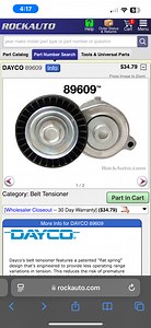 Upper tensioner pulley dayco?