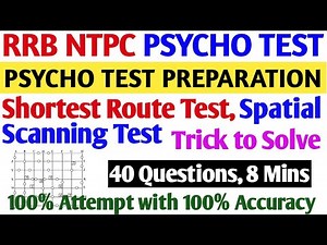 Shortest Route Test for Station Master | Part - 1 | Spatial Scanning Test | RRB NTPC Psycho Test