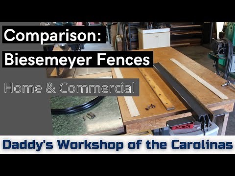 Comparison of Biesemeyer Home Shop and Commercial Shop Fence Systems