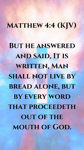 The Gospel of Matthew (KJV) Matthew 4:4 #JesusChrist #Bible #BibleStudy #Jesus #Christ #ChristConsciousness #Love #Faith #DivineLove #GospelOfMatthew #KingJames #Gospel #TheGoodNews | Mindful Gospel