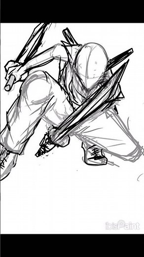 [I drew it] Ninja - Two-sword style (illustration)