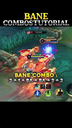 ✅ BANE COMBOS TUTORIAL #mobilelegends #mlbb #bane