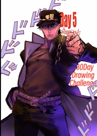 30 Day Drawing Challenge: Jotaro Edition
