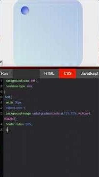 Moving Ball HTML CSS #trendingreel