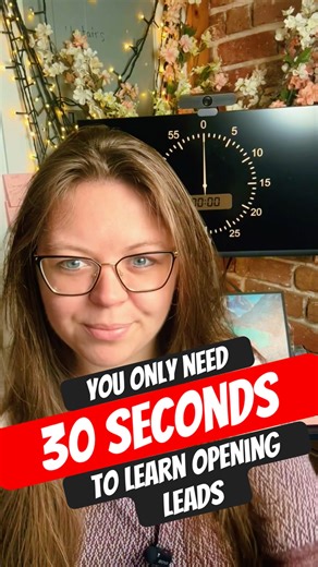 You only need 30 Seconds to Learn Opening Leads… #happybridging #bridge #learn #beginner