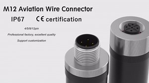 M12 8 Pin Male & Female Socket Panel Aviation Wire Connector,12mm Industrial Circular Connector, Outdoor Waterproof IP67,4 Sets