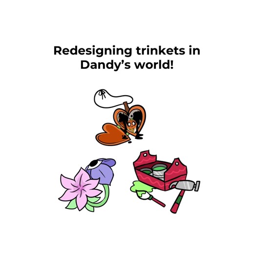 Dandy’s world trinket redesigns I didn’t do much in some of the trinkets, that’s because they already looked good but I still wanted to do them in my style! #dandysworld #dandysworldredesigns #roblox #dandysworldtrinkets #redesigns