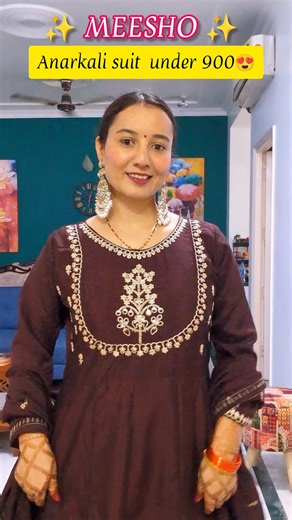 Anarkali ✨suit Under 900/ 😍MDS is live on meesho go and grab it 💃🏻 #indianethnic #shorts #desilook