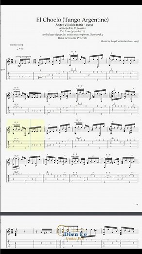 El Choclo (Tango Argentine) Arr for Classical Guitar