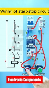 Wiring of start-stop circuit #fblifestyle | 𝐄𝐥𝐞𝐜𝐭𝐫𝐨𝐧𝐢𝐜 𝐂𝐨𝐦𝐩𝐨𝐧𝐞𝐧𝐭𝐬