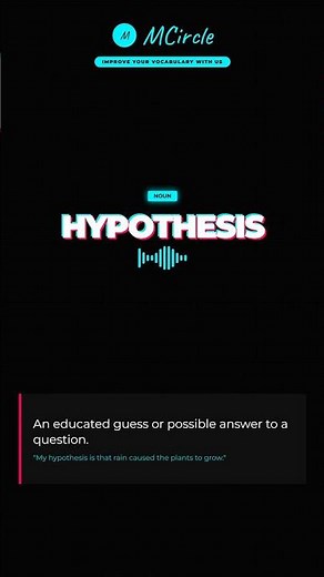 Learn English: What is Hypothesis? | Vocabulary Shorts