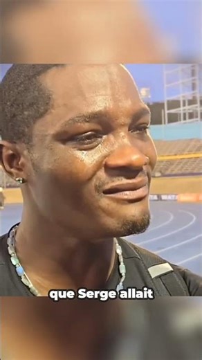 He wins the race by falling over the finish line.