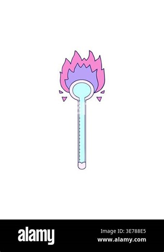 popping motion animation of a cartoon thermometer Stock Video Footage - Alamy