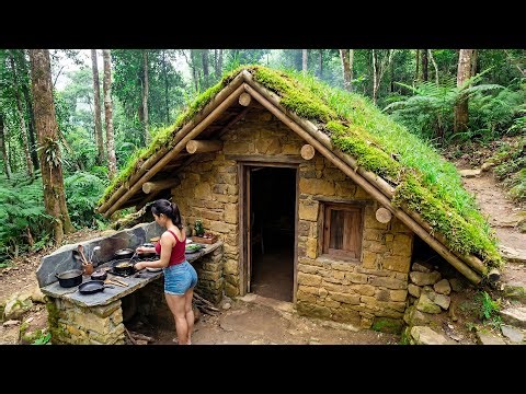 Solo Bushcraft: Digging Tent Shelter Underground, Camping Alone | Bushcraft Camp