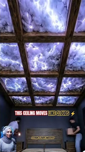 How This Ceiling Uses Light to Create a Storm Cloud Effect #diy #engineering #satisfying