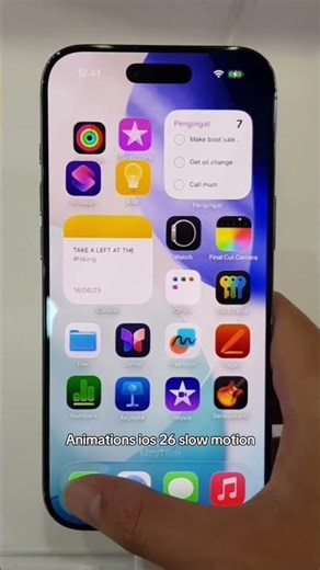 iOS 26 animation details in slow motion 🔍 #ios26 #iphone
