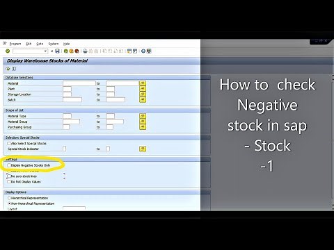 How to check Negative stock in SAP : What is Negative stock in SAP
