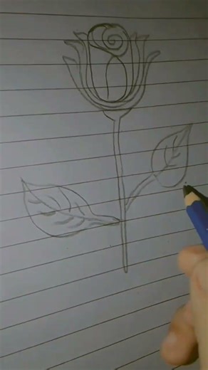 rose 🌹 flower making steps drawing #1millionviews easy#1m #most simple drawing #beautifulroses