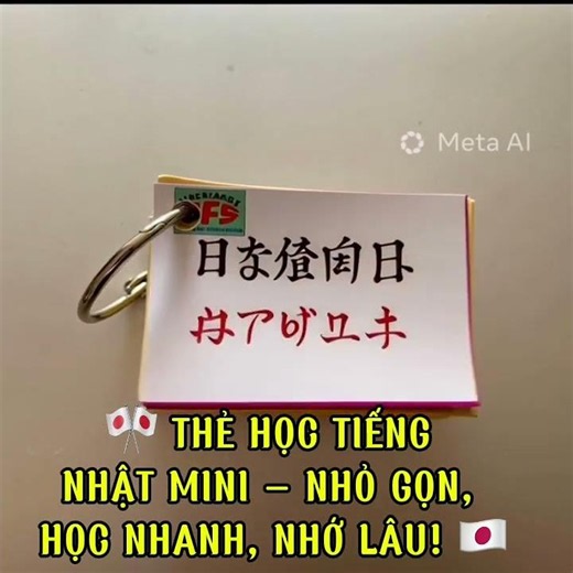 Thẻ Học Tiếng Nhật MiNi-Học Nhanh-Nhớ Lâu