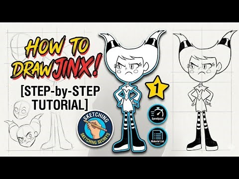 Jinx Coloring & Drawing for Kids 💙 | Easy Art GuideArcane Jinx Drawing Tutorial ✏️ | Step by Step