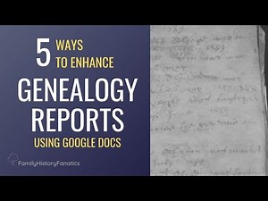 Genealogy Research Report Formatting With Google Docs