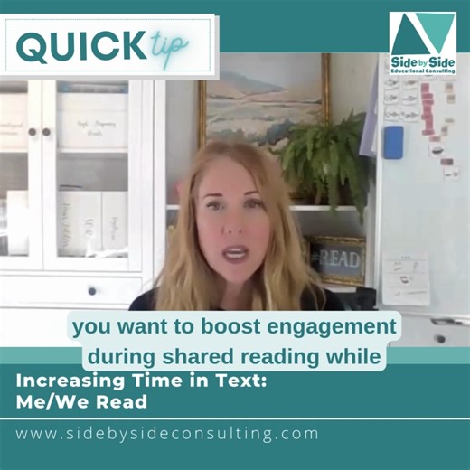  Quick Tip: Me–We Read More students reading -Less anxiety- More...