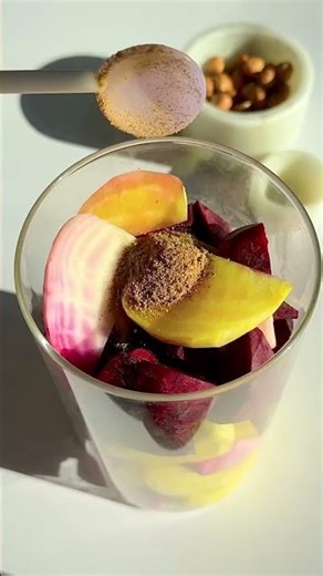 Roasted Beets with Creamy Gorgonzola Sauce & Toasted Hazelnuts 🤩 #beetroot #roastedvegetables
