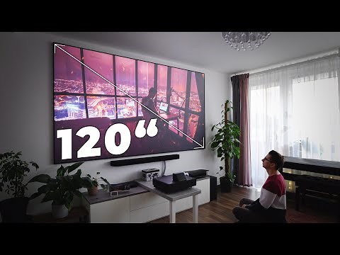 120" Screen in a Small Room - Ultra Short Throw Laser Projector & ALR Screen Review (Epson LS500)